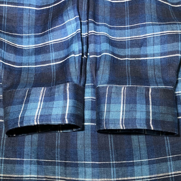 Brooks Brothers Madison Fit Linen Plaid Shirt XL - Picture 6 of 12